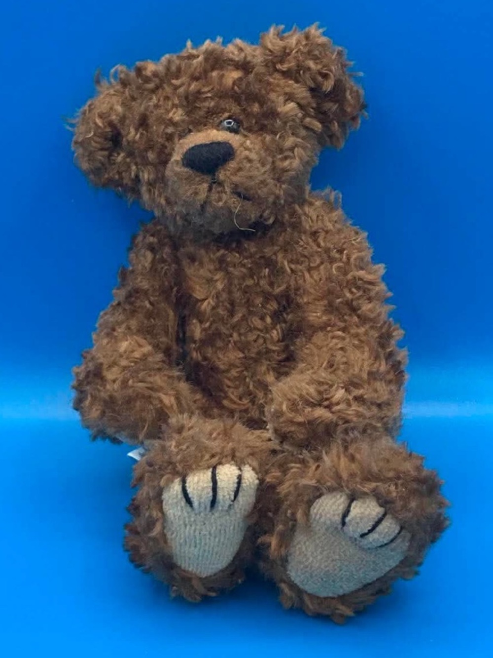 1993 Ty Brown Curly Teddy Bear - Soft Mohair - Attic Treasures - - Picture 1 of 11